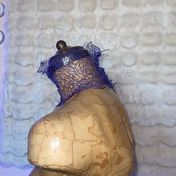 HANDCRAFTED Purple Mesh Choker Necklace NWT - Picture 3 of 12